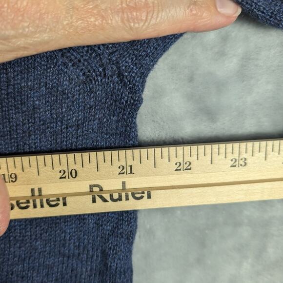 Gap Cardigan Sweater Mens Large Button up Blue Shawl Collar Grandpa Kurt Cobain - Picture 4 of 7